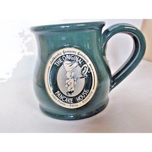 Deneen pottery mug original pancake house Minnesota green